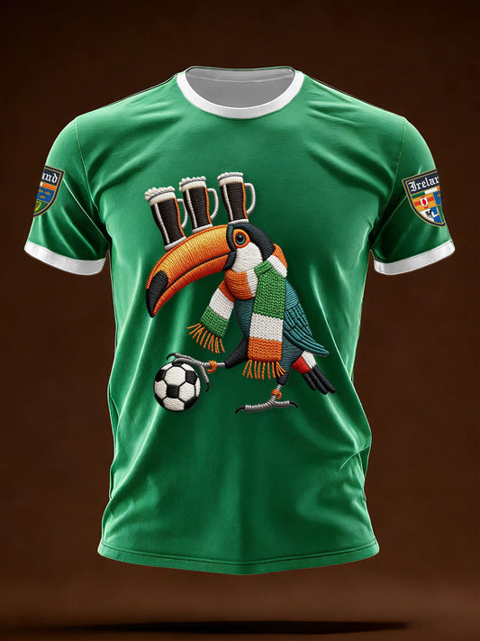 Men's Ireland Rugby Lover Shamrocks Printed T-shirt