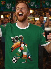 Men's Ireland Rugby Lover Shamrocks Printed T-shirt