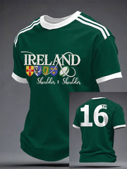 Men's Ireland Rugby Lover Shamrocks Printed T-shirt