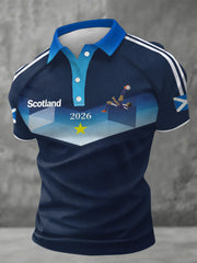 Men's Scotland Football Lover Printed Casual Tops