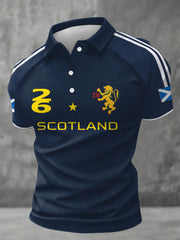 Men's Scotland Football Lover Printed Casual Tops