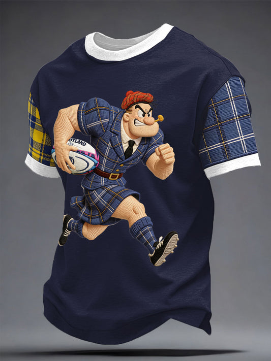 Men's Scotland Rugby Lover Printed T-shirt