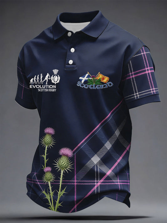 Men's Scotland Rugby Lover Printed Casual Tops