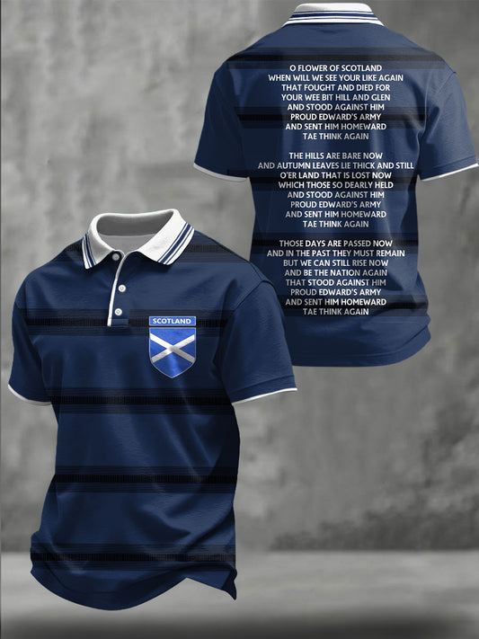 Men's Scotland Football Lover   Printed Casual Tops
