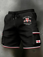 Men's St George's Day plaid shorts