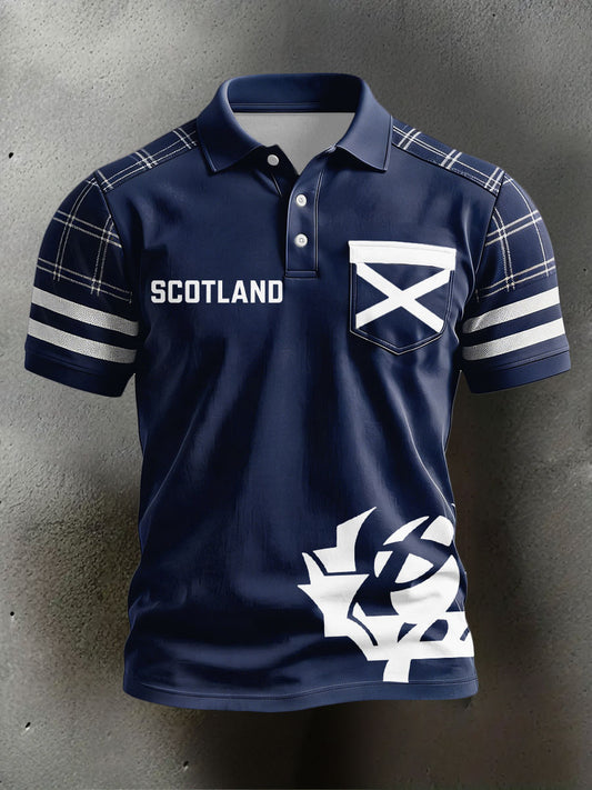 Men's Scotland Rugby  Lover Printed Casual Tops