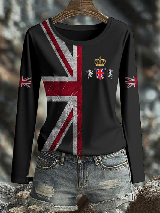Women's UK Flag Printed T-shirt