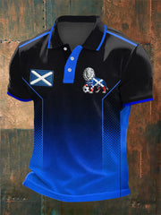 Men's UK Football Lover Scotland Printed polo shirt