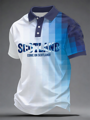 Men's UK Football Lover Scotland Printed polo shirt