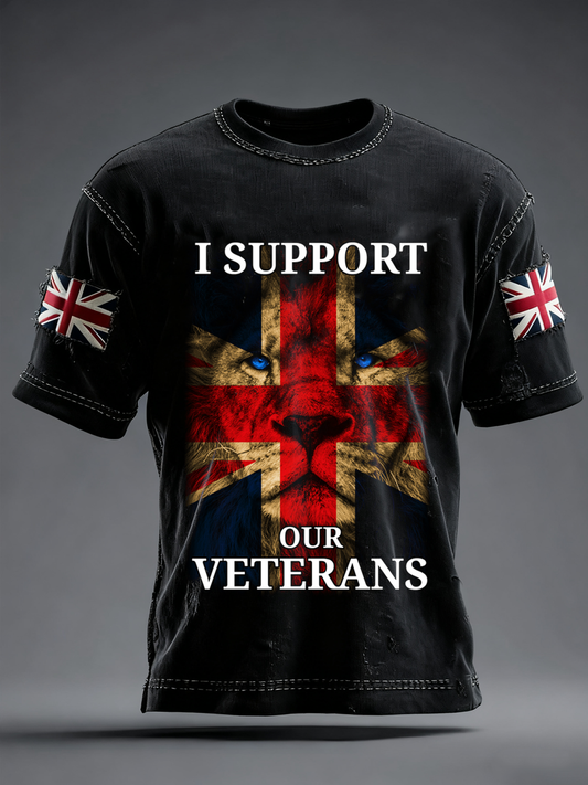 Men's I Support Our Veterans Short Sleeves T-shirt