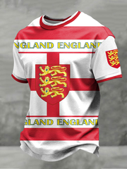 Men's UK Football Lover England Printed short sleeves t-shirt