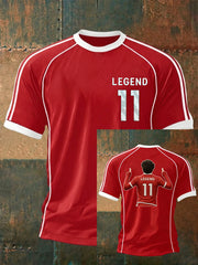 Men's Legend 11 Print Gift For Soccer Fans Casual Tee