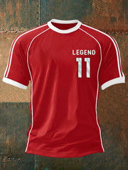 Men's Legend 11 Print Gift For Soccer Fans Casual Tee