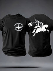 Men's Parachute Regiment British Army Pegasus imitation cotton short-sleeved T-shirt