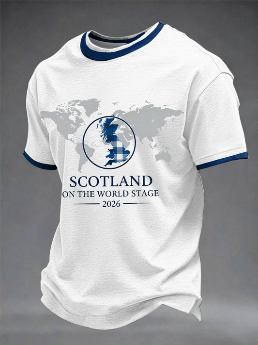Men's UK Football Lover Scotland Printed short sleeves t-shirt