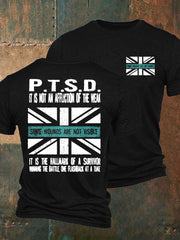 Men's PTSD Awareness Veteran Printed T-shirt