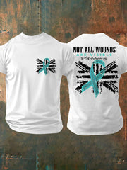 Men's PTSD Awareness Veteran Printed T-shirt