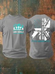 Men's PTSD Awareness Veteran Printed T-shirt