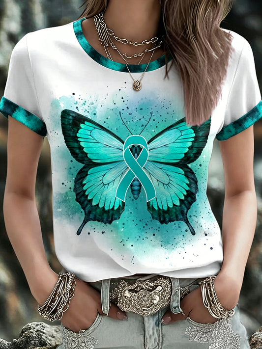 Women's PTSD Awareness Art Printed T-Shirt