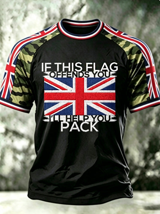 Men's IF THIS FLAG OFFENDS YOU I'LL HELP YOU PACK short sleeve t-shirt