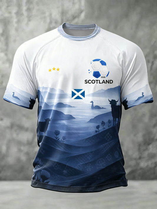 Men's UK Football Lover Scotland Printed short sleeve t-shirt