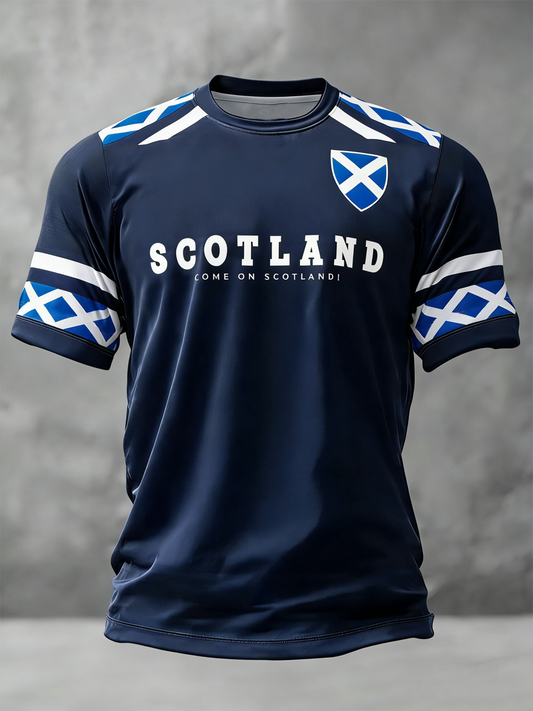 Men's UK Football Lover Scotland Printed short sleeves t-shirt