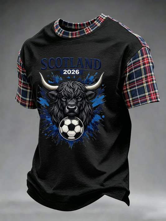 Men's UK Football Lover Scotland Printed short sleeves t-shirt