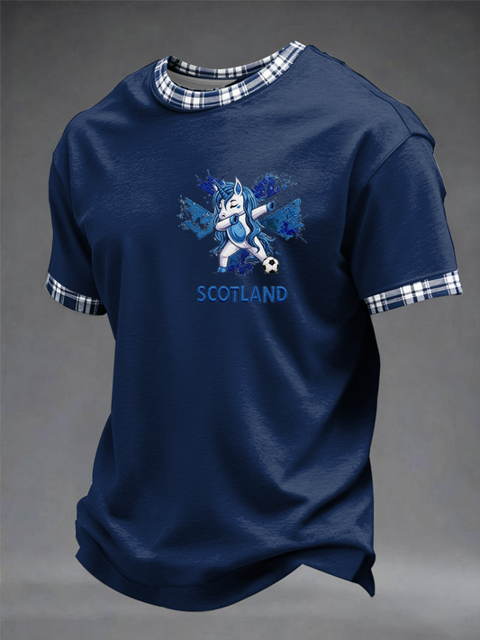 Men's UK Football Lover Scotland Printed short sleeves t-shirt
