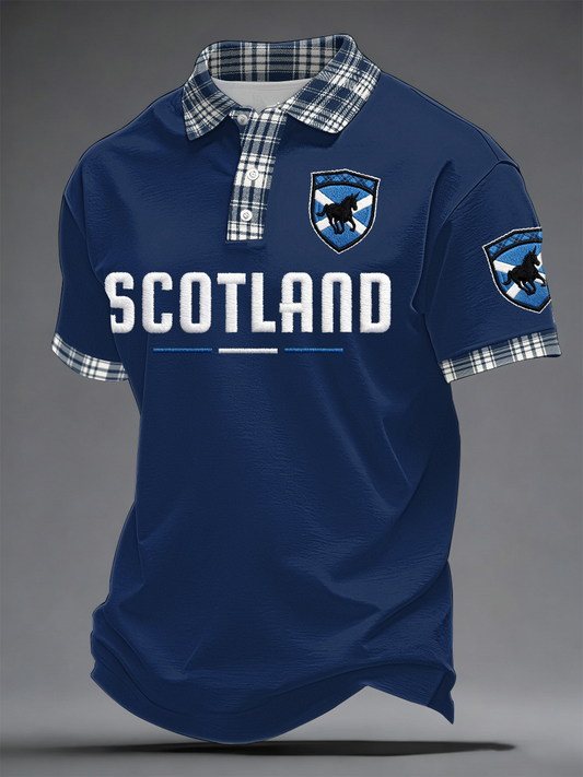 Men's UK Football Lover Scotland Printed polo shirt