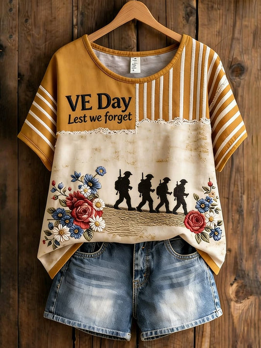 Women's European Victory Day Printed T-shirt