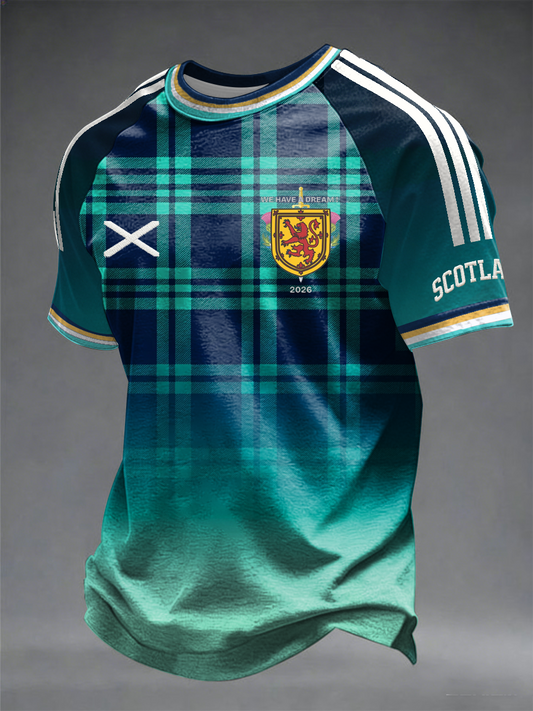 Men's UK Football Lover Scotland Printed short sleeve t-shirt