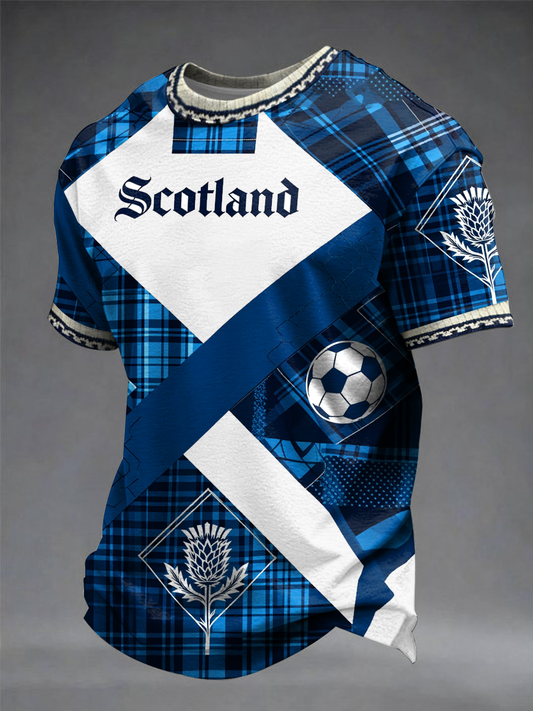 Men's UK Football Lover Scotland Printed short sleeves t-shirt
