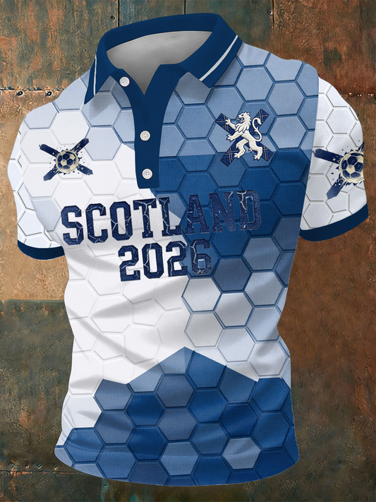 Men's UK Football Lover Scotland Printed polo shirt