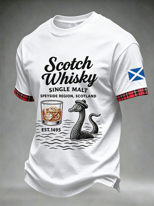 Men's Funny Scotch Whisky Short Sleeve T-shirt