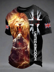 Men's British Style Printed T-shirt