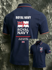 Men's British Navy Print polo shirt