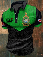 Men's British Navy Print polo shirt