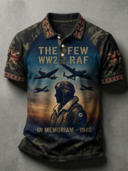 Men's UK Flag Veteran Camouflage Print Casual Polo