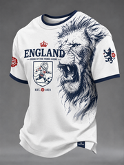 Men's UK Football Lover England Printed short sleeves t-shirt