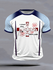 Men's UK Football Lover England Printed short sleeves t-shirt