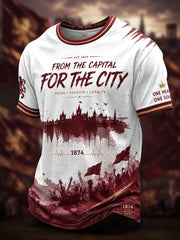 Men's Scotland Football Lover Hearts Maroon Art Printed T-shirt