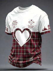Men's Scotland Football Lover Hearts Art Printed T-shirt