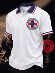 Men's Retro Northern Soul Keep The Faith Print Casual Polo