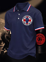 Men's Retro Northern Soul Keep The Faith Print Casual Polo