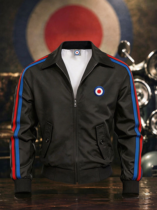 Men's UK Mods Music Lover Printed Harrington Jacket