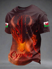 Men's Welsh Dragon Printed T-shirt
