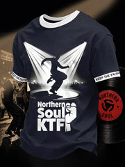 Men's Retro Northern Soul Keep The Faith Print Casual Tee