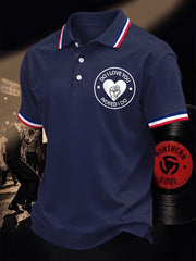 Men's Retro Northern Soul Do I Love You Indeed I Do Print Casual Polo
