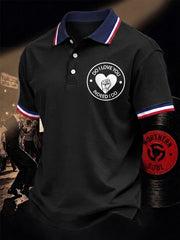 Men's Retro Northern Soul Do I Love You Indeed I Do Print Casual Polo