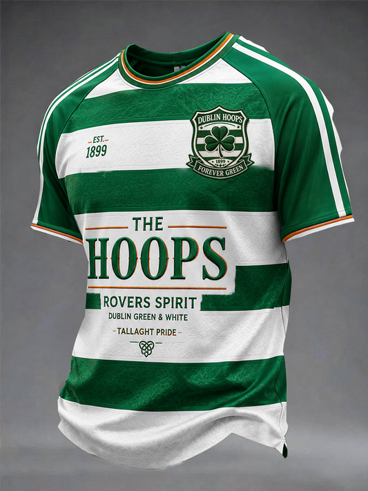 Men's The Hoops Shamrock Football Short Sleeves T-shirt